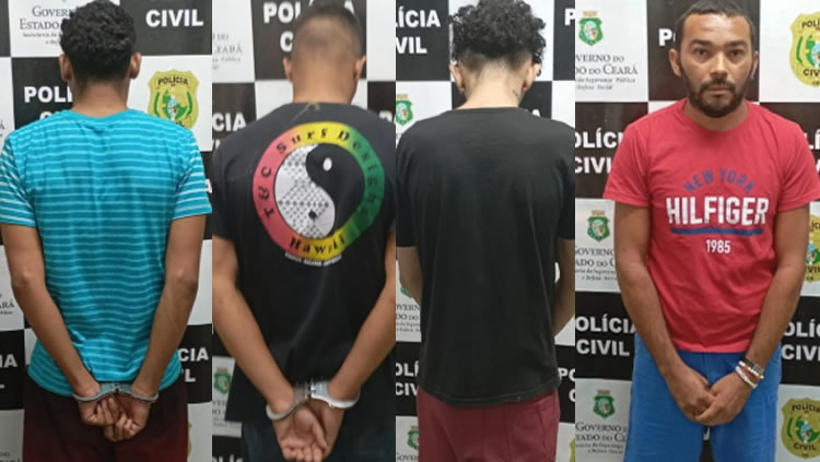 Polícia Civil de Crato prendeu quatro acusados de dois homicídios no Pimenta e Ponta da Serra