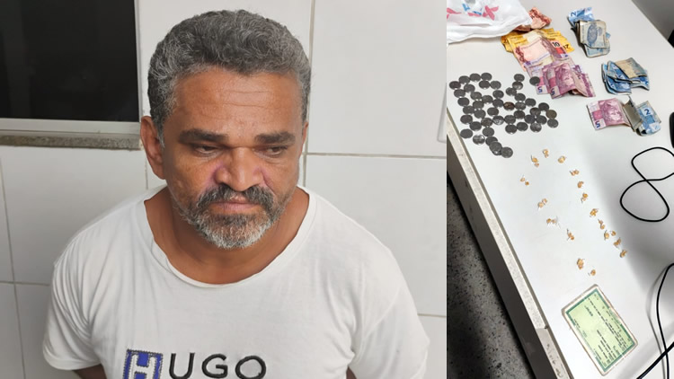 GCM prende chapeado no Juazeiro que estava vendendo drogas