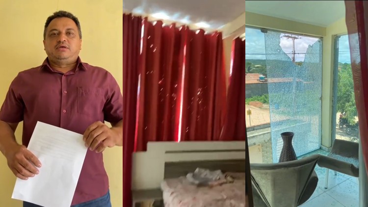 Ex-presidente da Câmara de Salitre tem casa alvejada por dezenas de disparos: acordei com os tiros