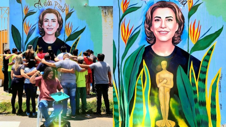 Fernanda Torres é homenageada com mural em Juazeiro do Norte